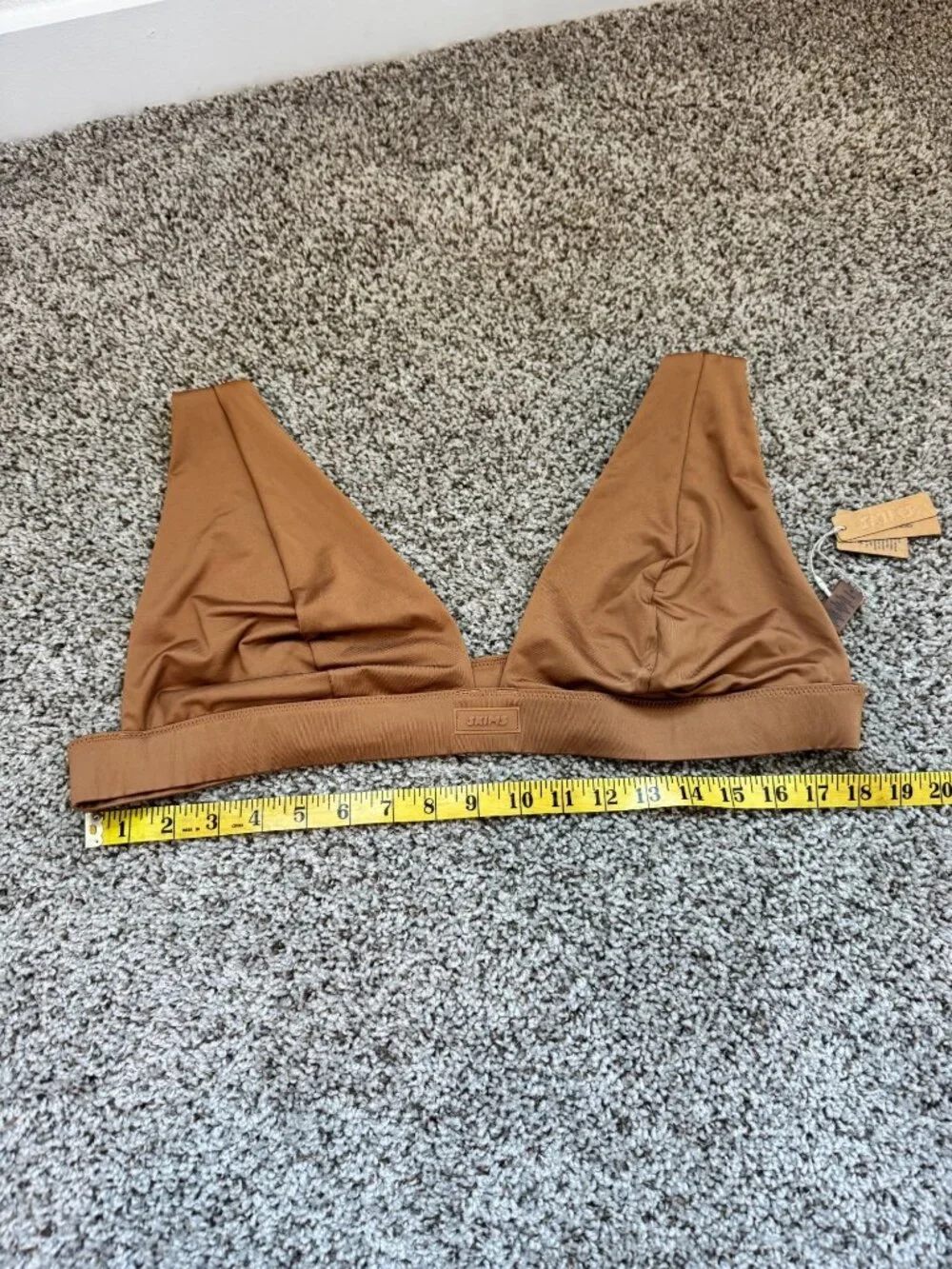 NEW Skims Plunge Bikini Top Brown Size 4X NWT SW-PLG-0742